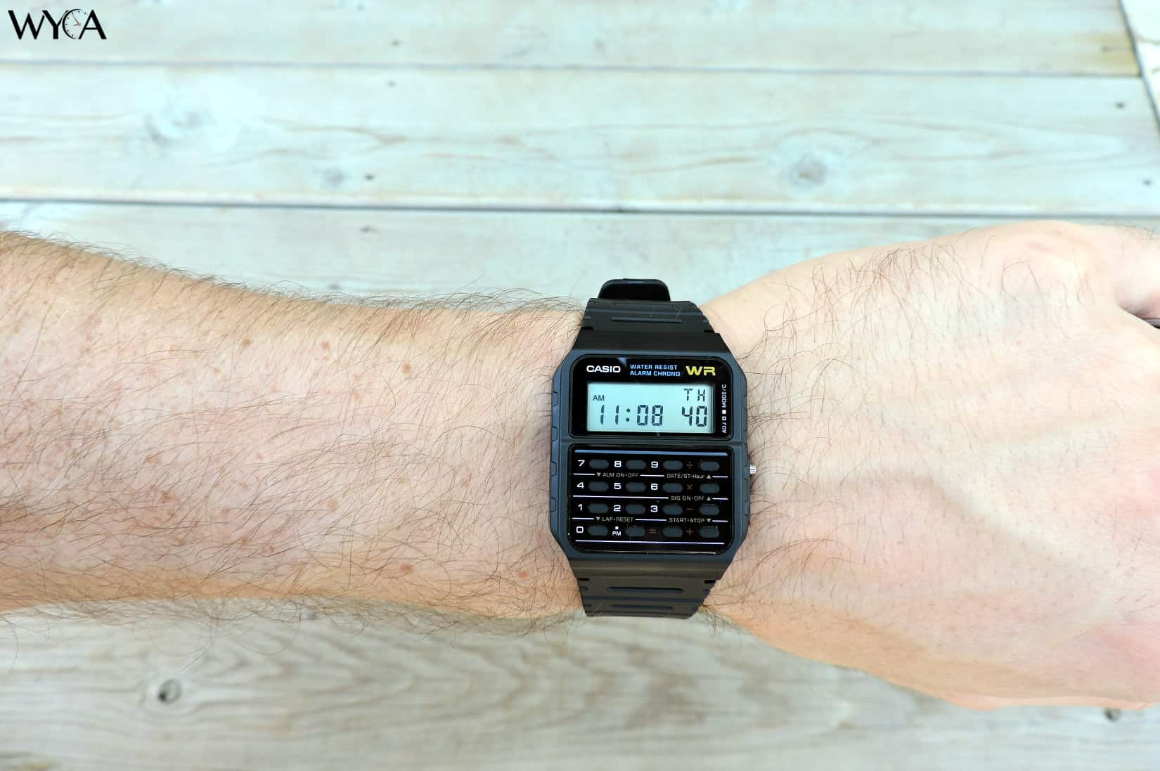 casio digital watch with calculator